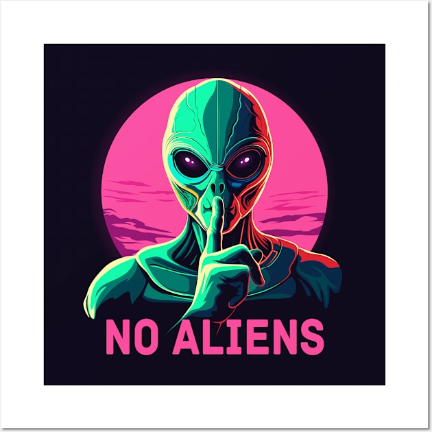 No aliens.Aliens in Miami. Wall Art by art object